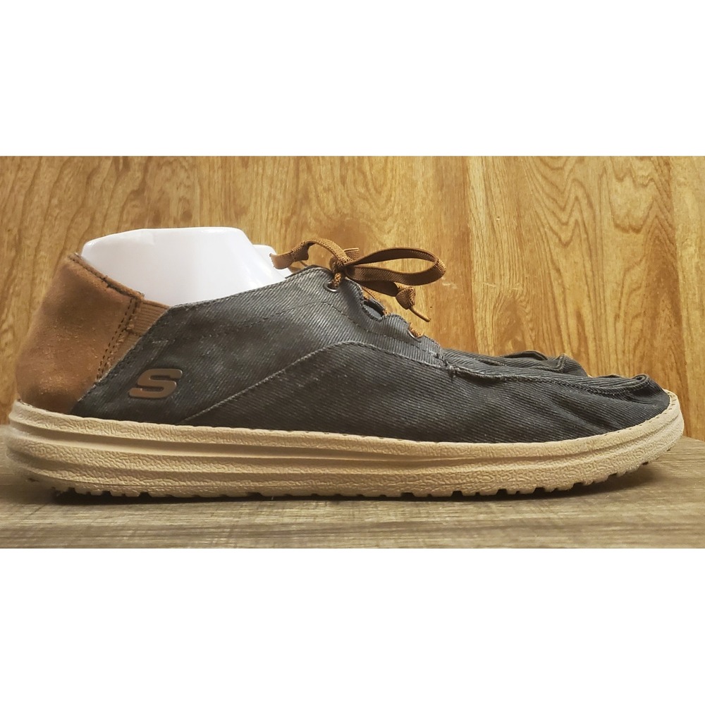 Skechers Melson Planon Lace Up Sneakers Mens Size 13 Navy Brown